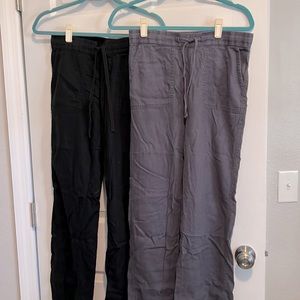 Pair of linen drawstring pants